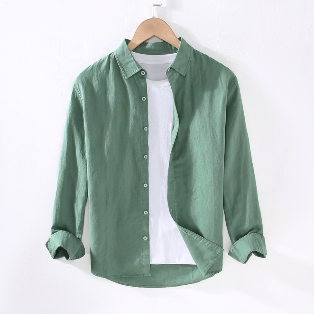 Men's Collared Long Sleeve Shirt