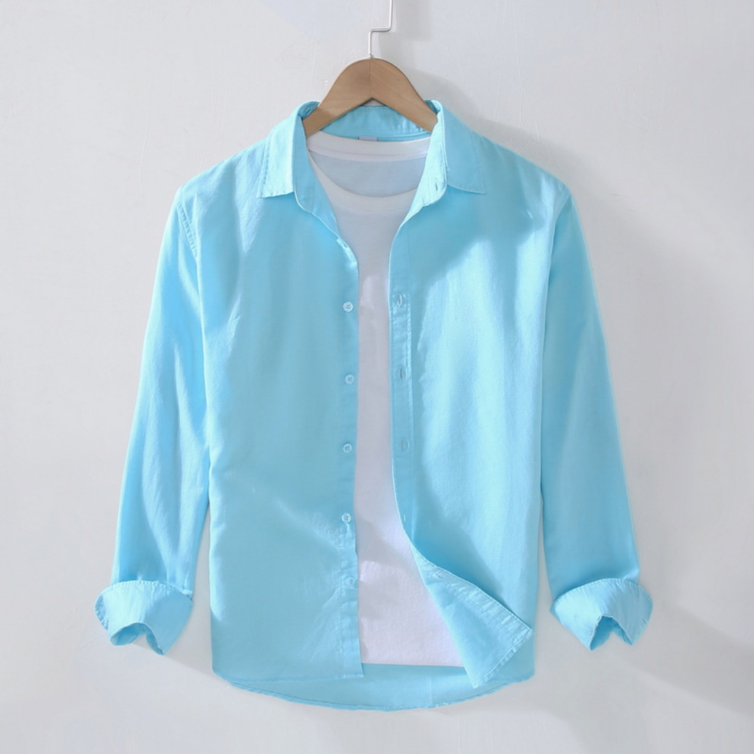 Men's Collared Long Sleeve Shirt
