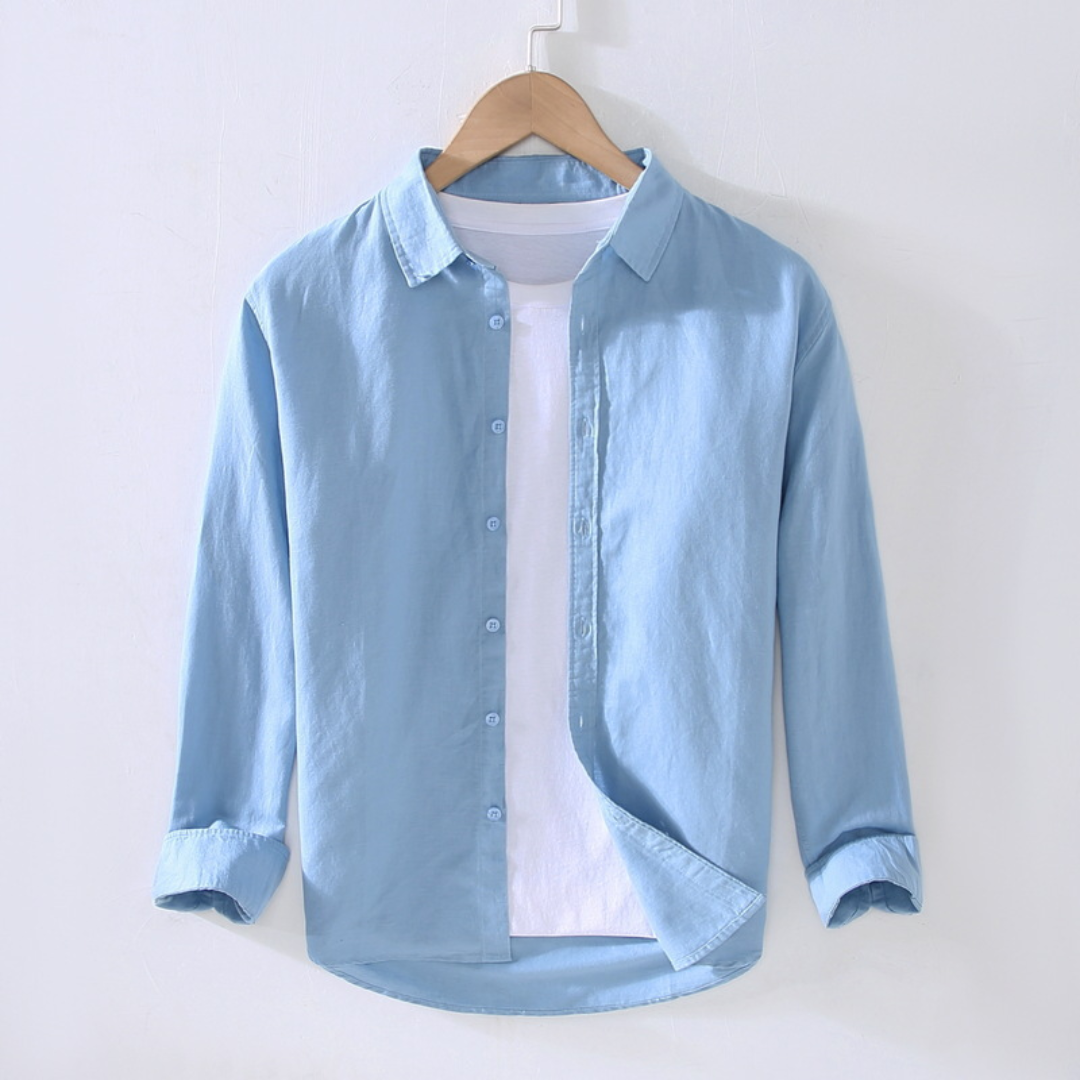 Men's Collared Long Sleeve Shirt