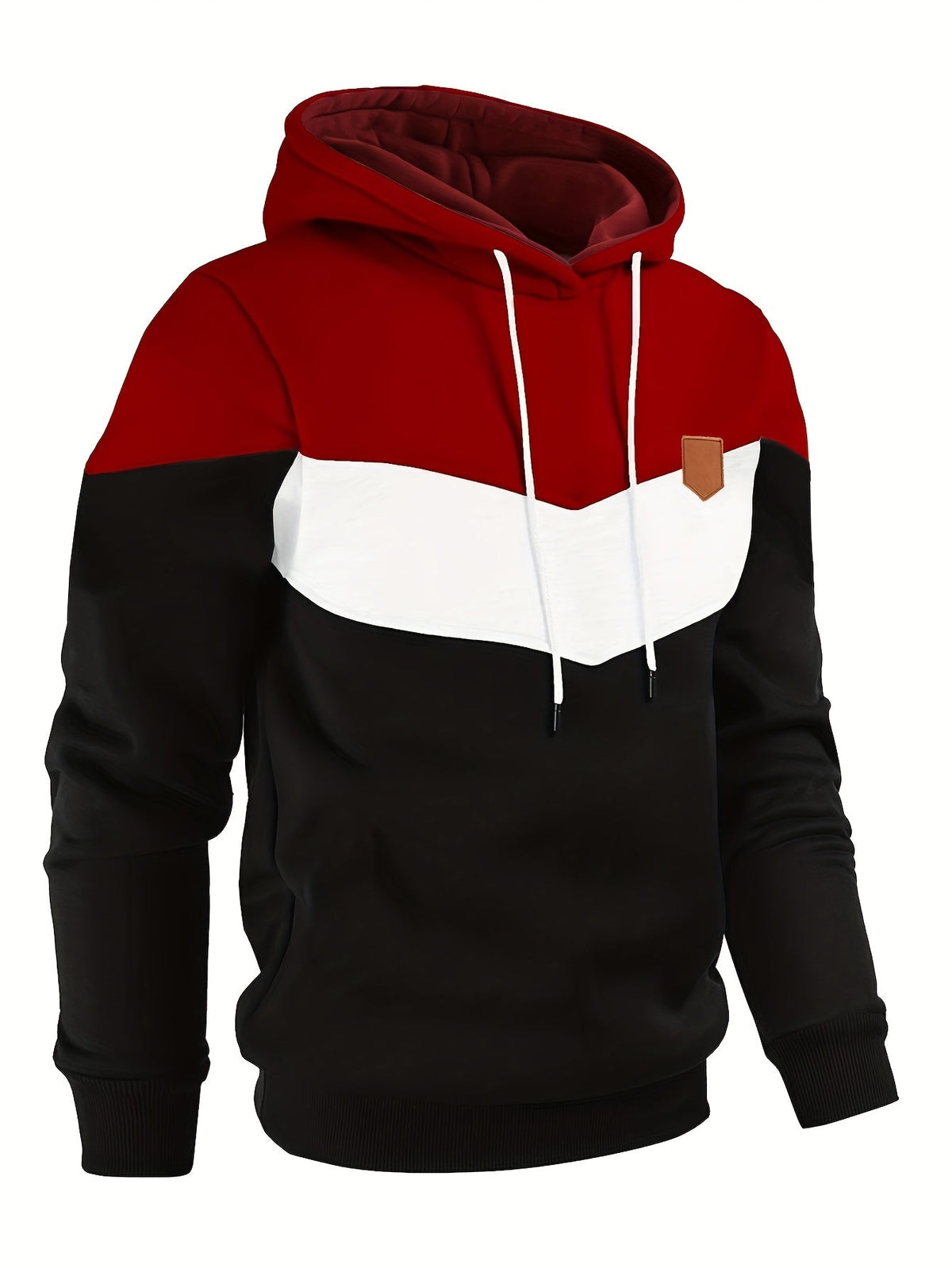 Men's Color Block Hooded Sweatshirt