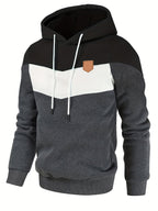 Men's Color Block Hooded Sweatshirt