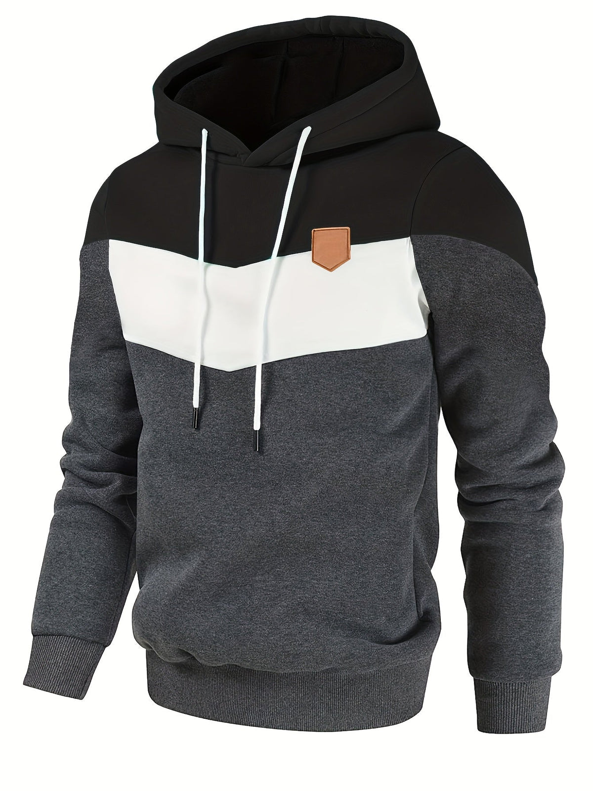 Men's Color Block Hooded Sweatshirt