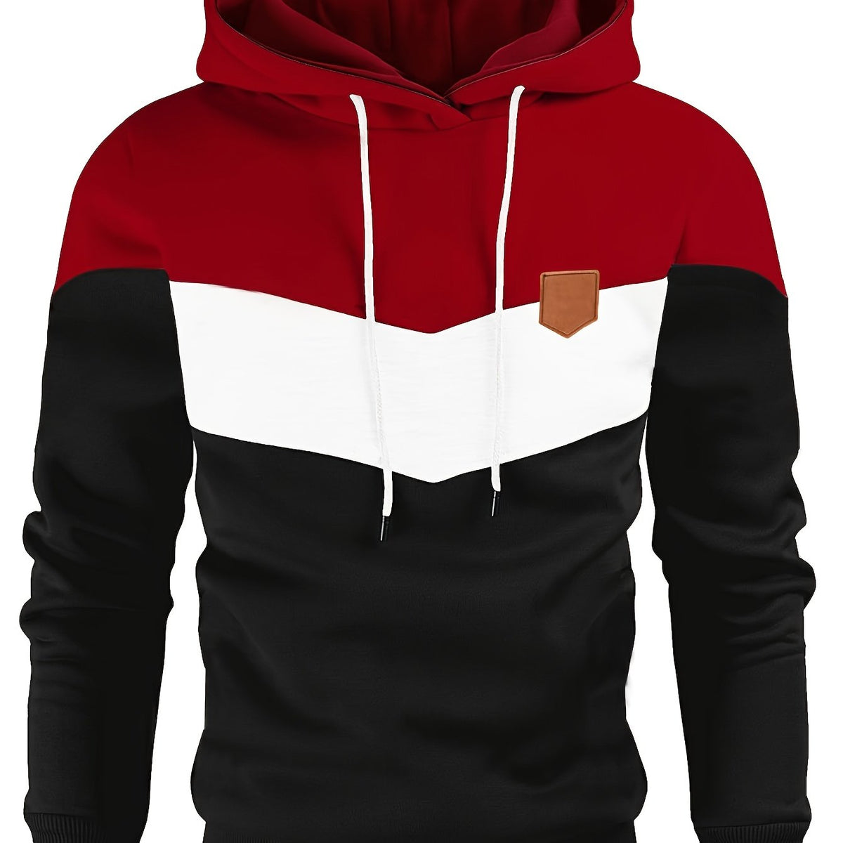 Men's Color Block Hooded Sweatshirt
