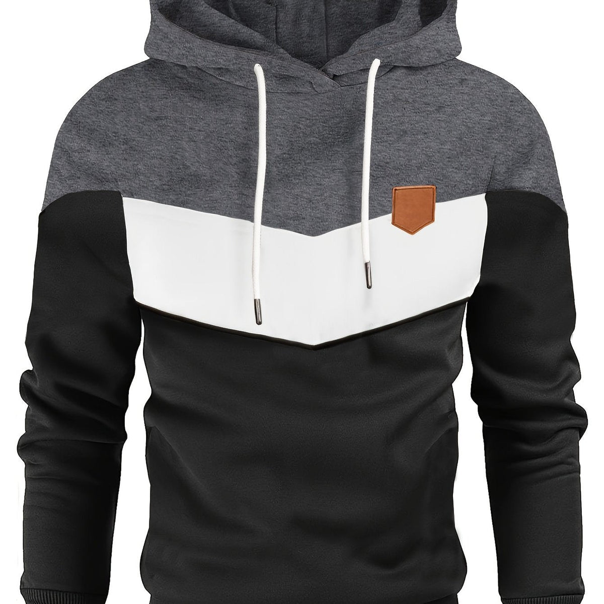 Men's Color Block Hooded Sweatshirt