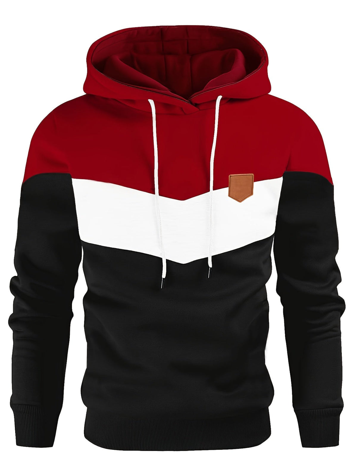 Men's Color Block Hooded Sweatshirt