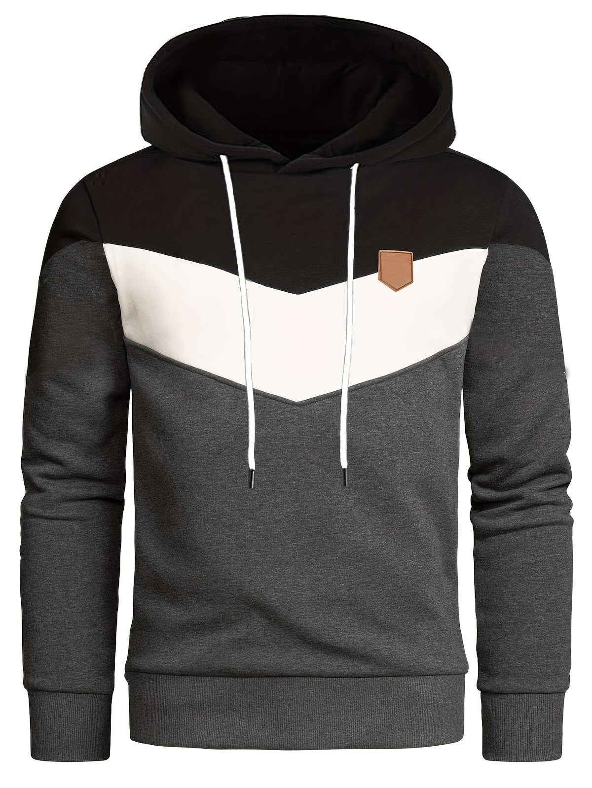 Men's Color Block Hooded Sweatshirt