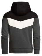 Men's Color Block Hooded Sweatshirt