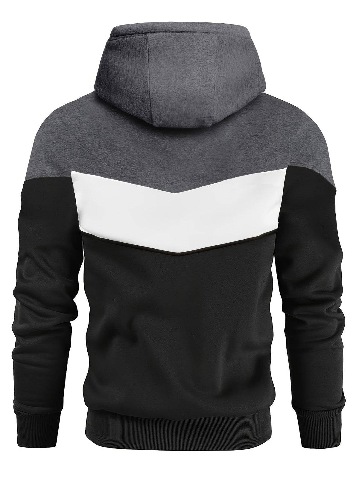 Men's Color Block Hooded Sweatshirt