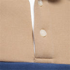 Men's Color Block Polo Sweater