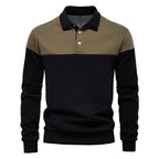 Men's Color Block Polo Sweater