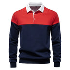 Men's Color Block Polo Sweater