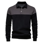 Men's Color Block Polo Sweater