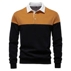 Men's Color Block Polo Sweater