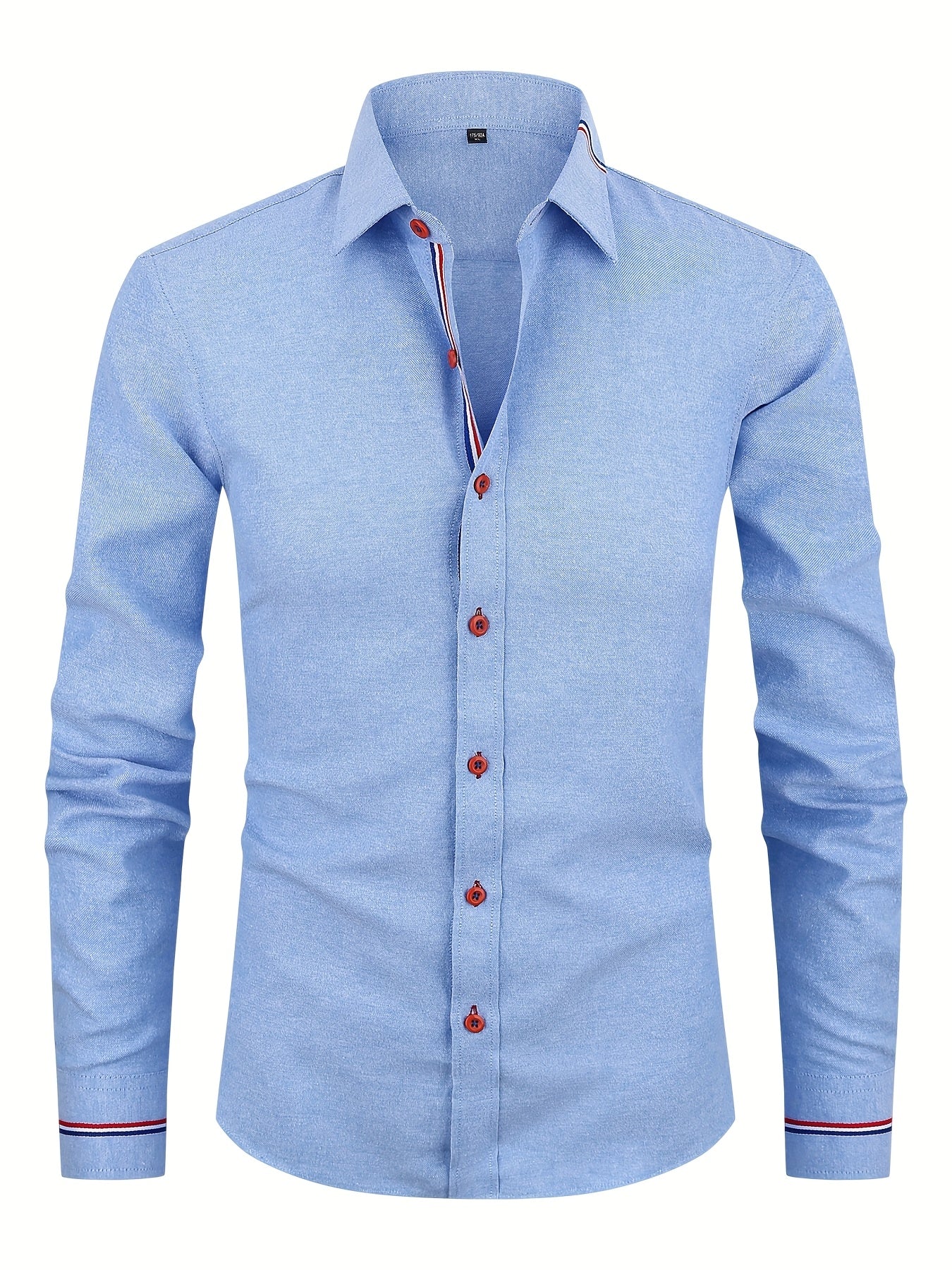 Men's Contrast Button Dress Shirt