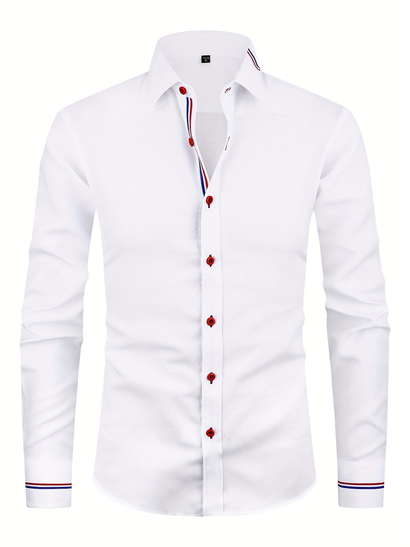 Men's Contrast Button Dress Shirt