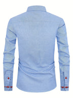 Men's Contrast Button Dress Shirt