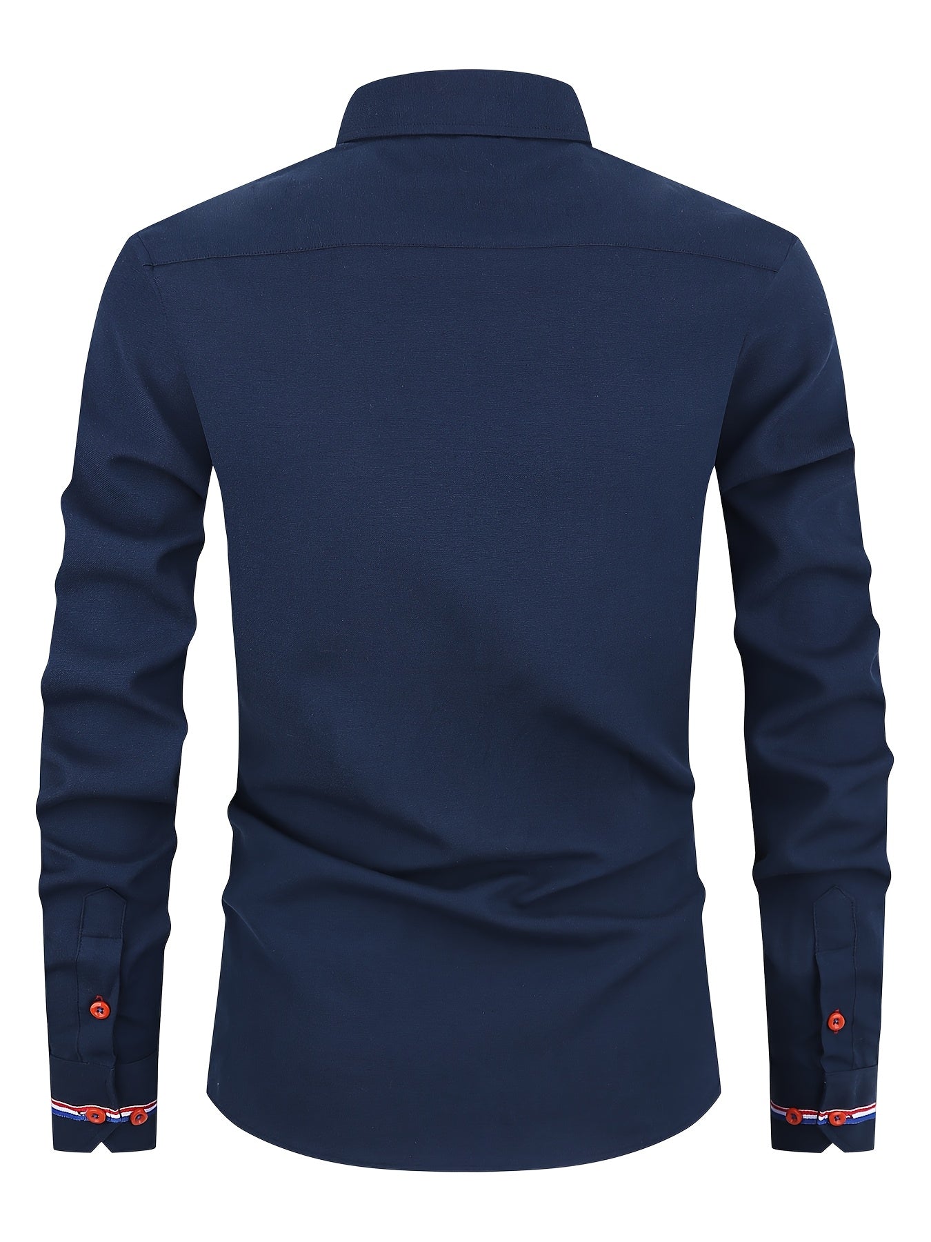 Men's Contrast Button Dress Shirt