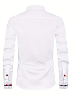 Men's Contrast Button Dress Shirt