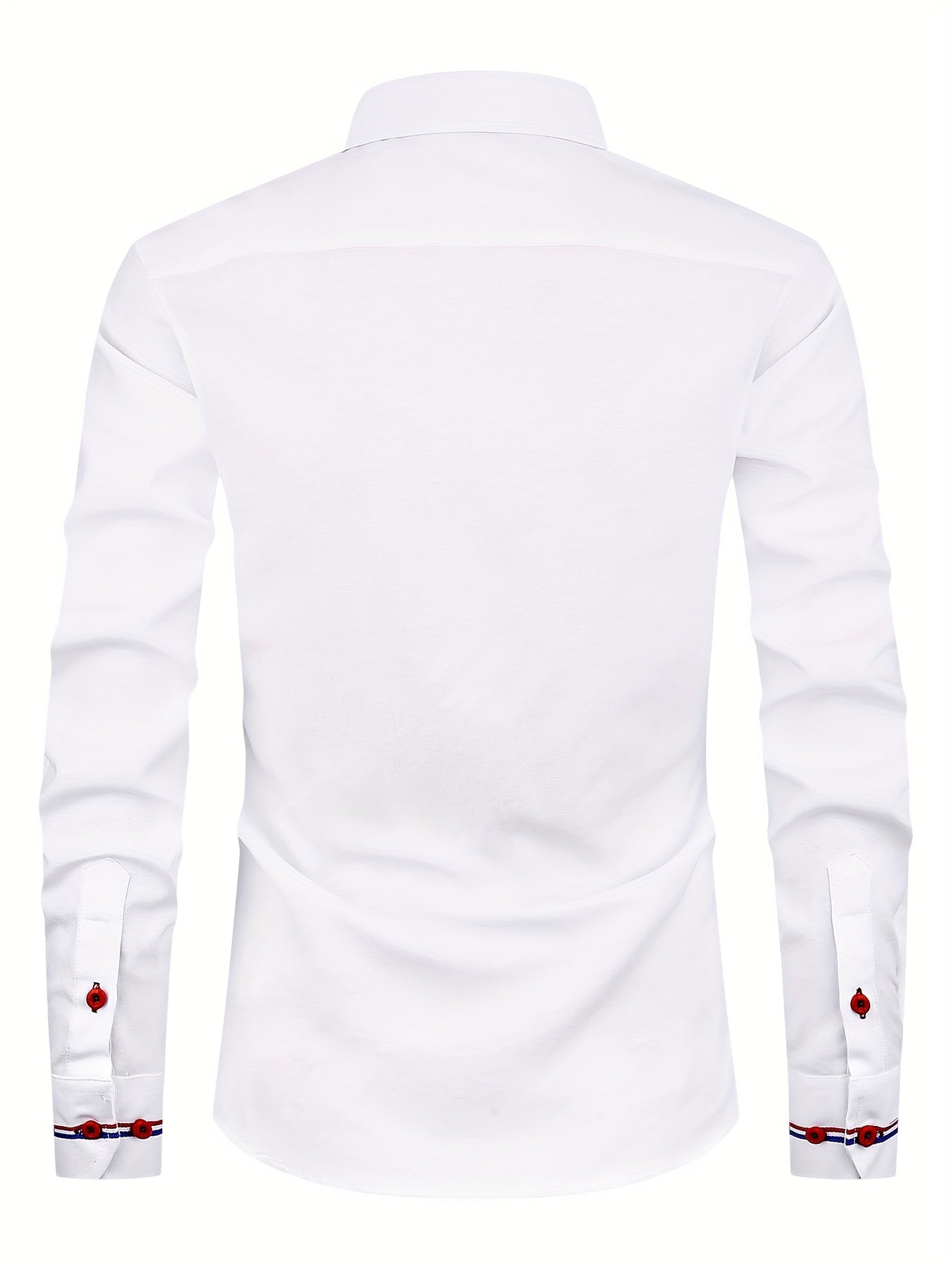 Men's Contrast Button Dress Shirt