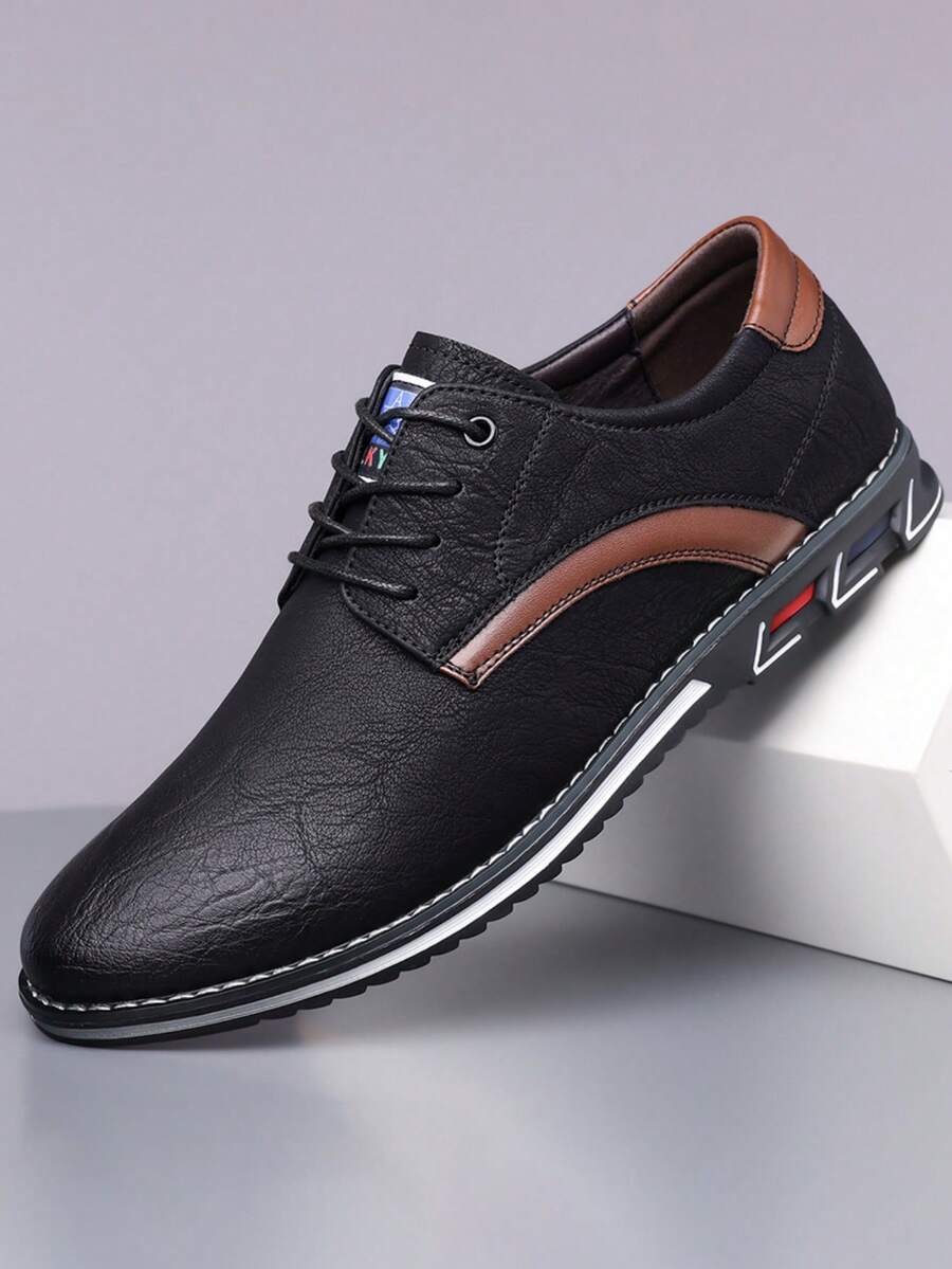 Men's Contrast Lace-Up Shoes