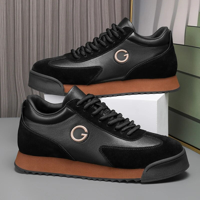 Men's Contrast Lace-Up Sneakers
