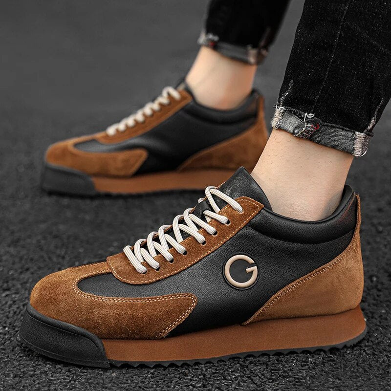 Men's Contrast Lace-Up Sneakers