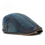 Men's Contrast Stitch Flat Cap