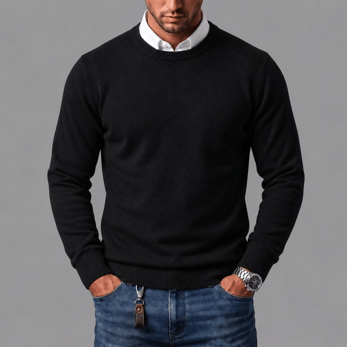 Men's Crew Neck Knit Sweater