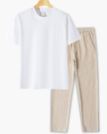 Men's Crew Neck T-Shirt and Pants Set