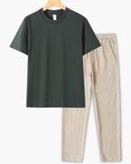 Men's Crew Neck T-Shirt and Pants Set