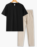 Men's Crew Neck T-Shirt and Pants Set