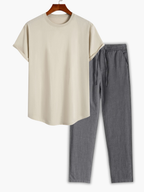 Men's Crew Neck Tee and Pants Set
