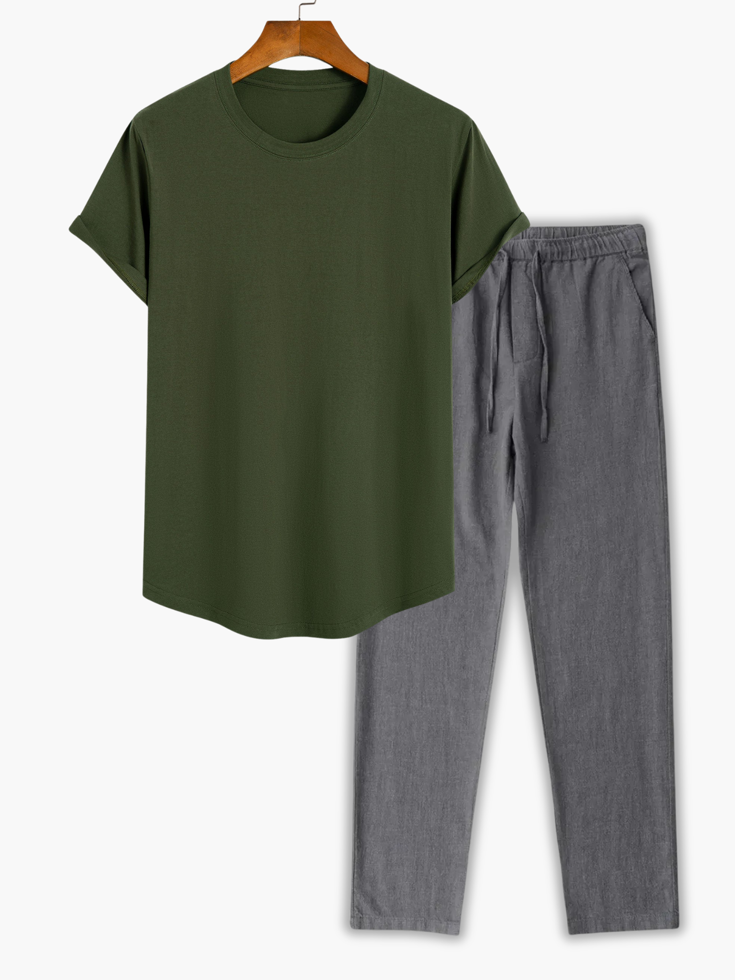 Men's Crew Neck Tee and Pants Set