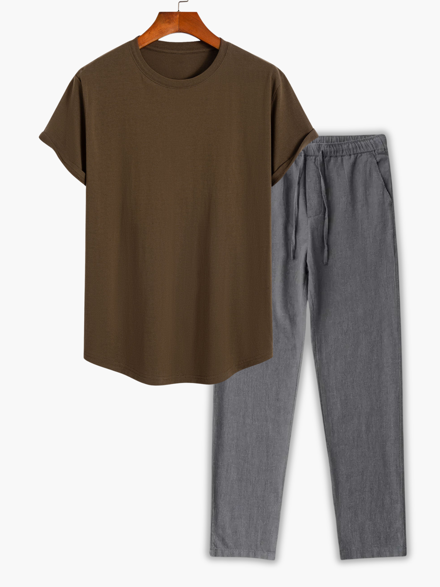 Men's Crew Neck Tee and Pants Set