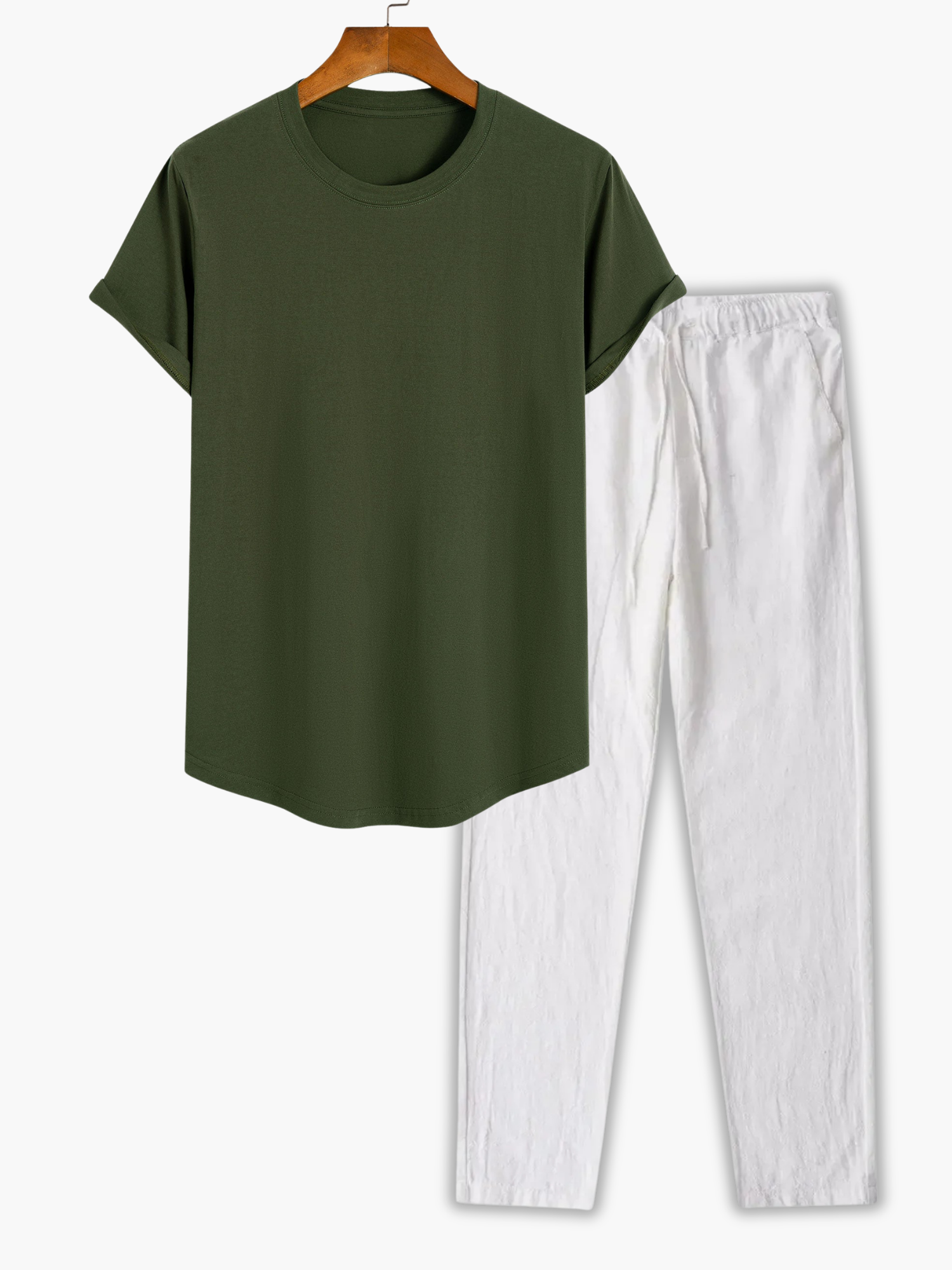 Men's Crew Neck Tee and Tapered Pants Set