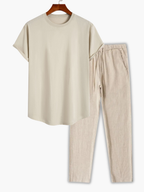 Men's Crewneck T-Shirt and Drawstring Pants Set