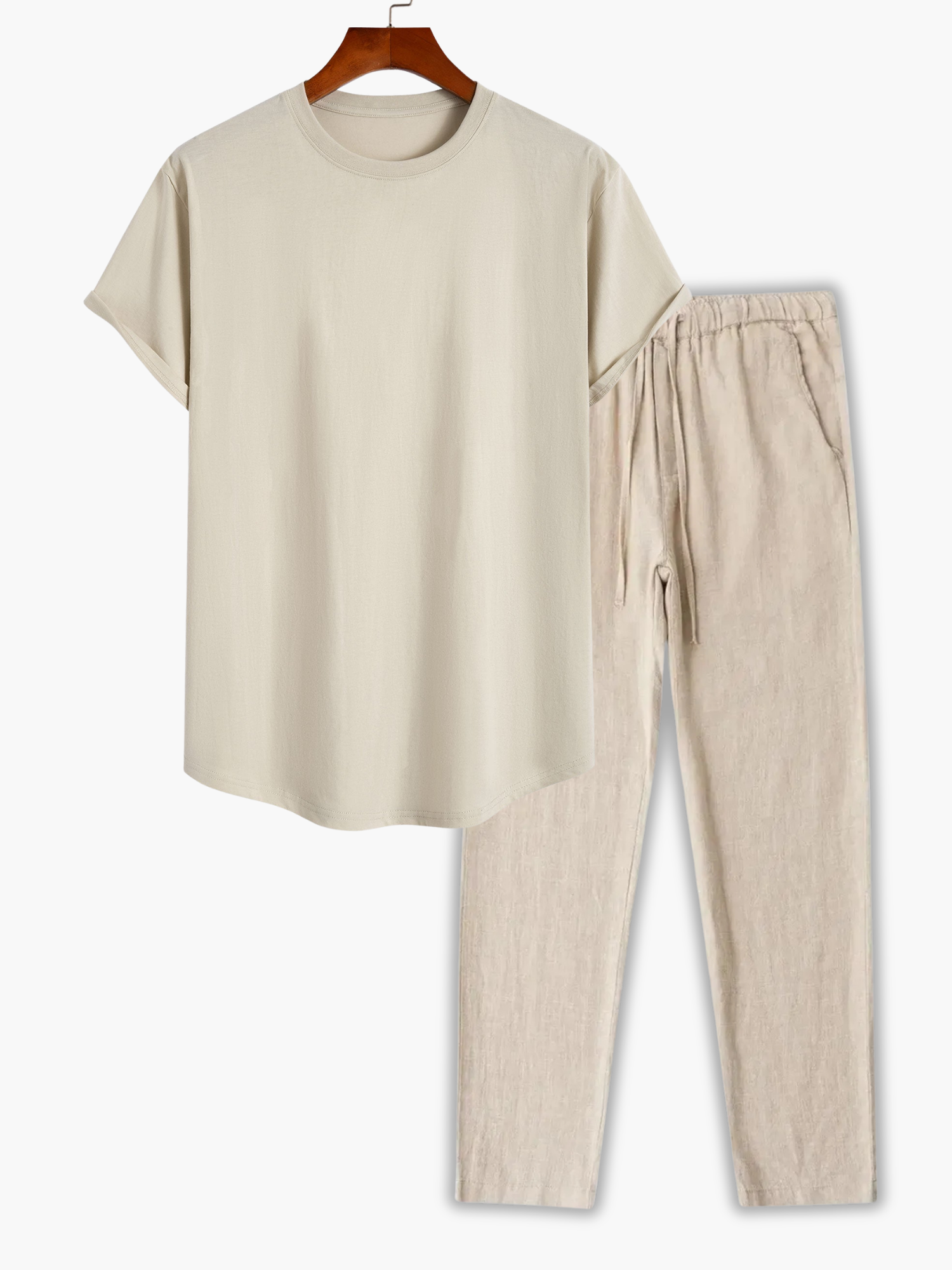 Men's Crewneck T-Shirt and Drawstring Pants Set