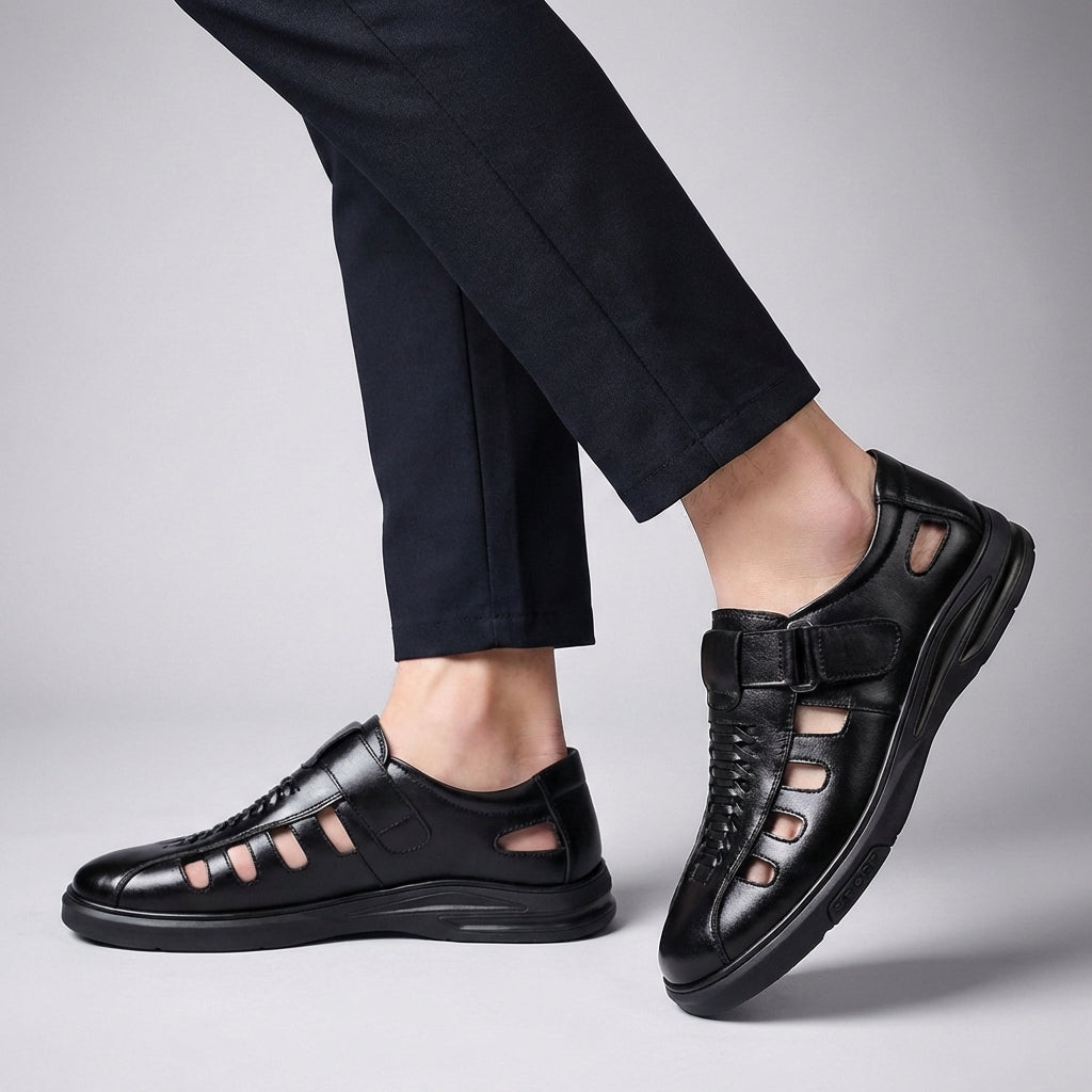 Men's Cutout Strap Shoes