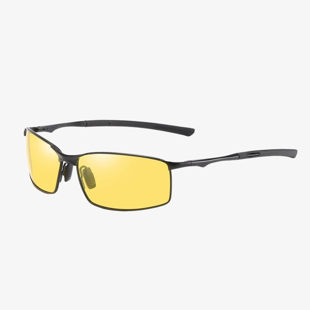 Men's Dark Tinted Rectangular Sunglasses
