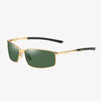Men's Dark Tinted Rectangular Sunglasses