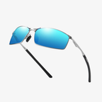 Men's Dark Tinted Rectangular Sunglasses