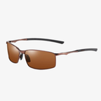 Men's Dark Tinted Rectangular Sunglasses