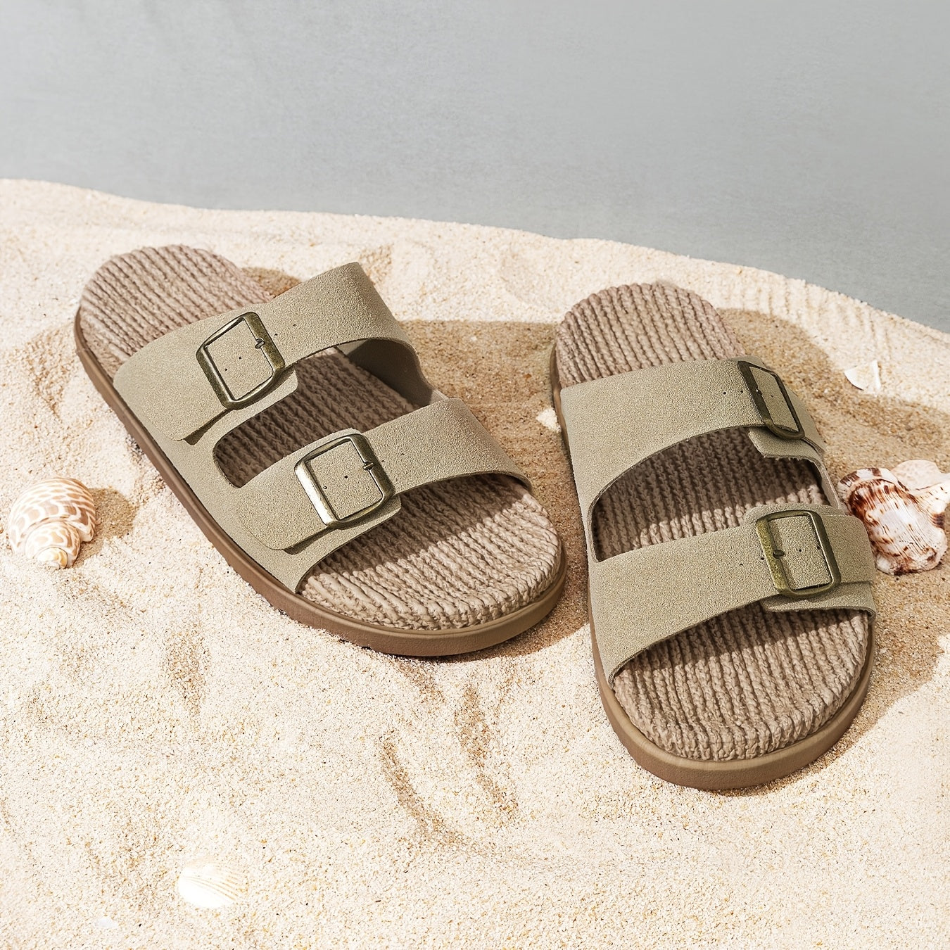 Men's Double Buckle Slide Sandals