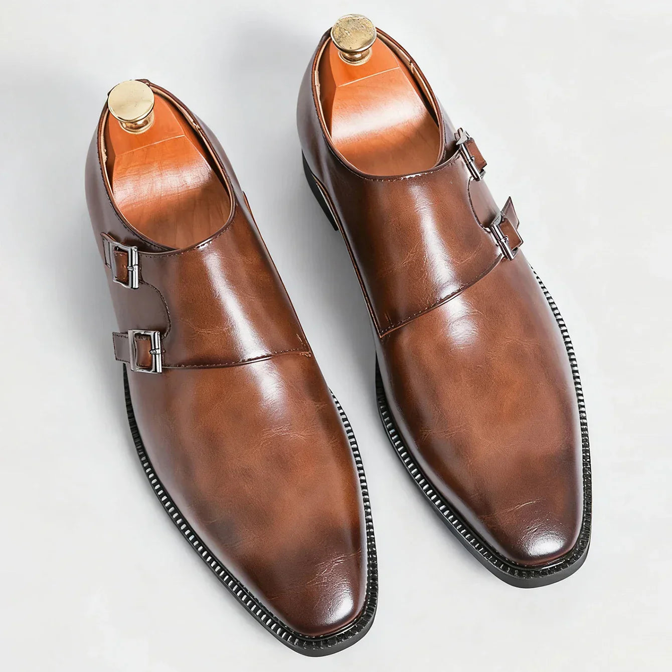 Men's Double Monk Strap Shoes