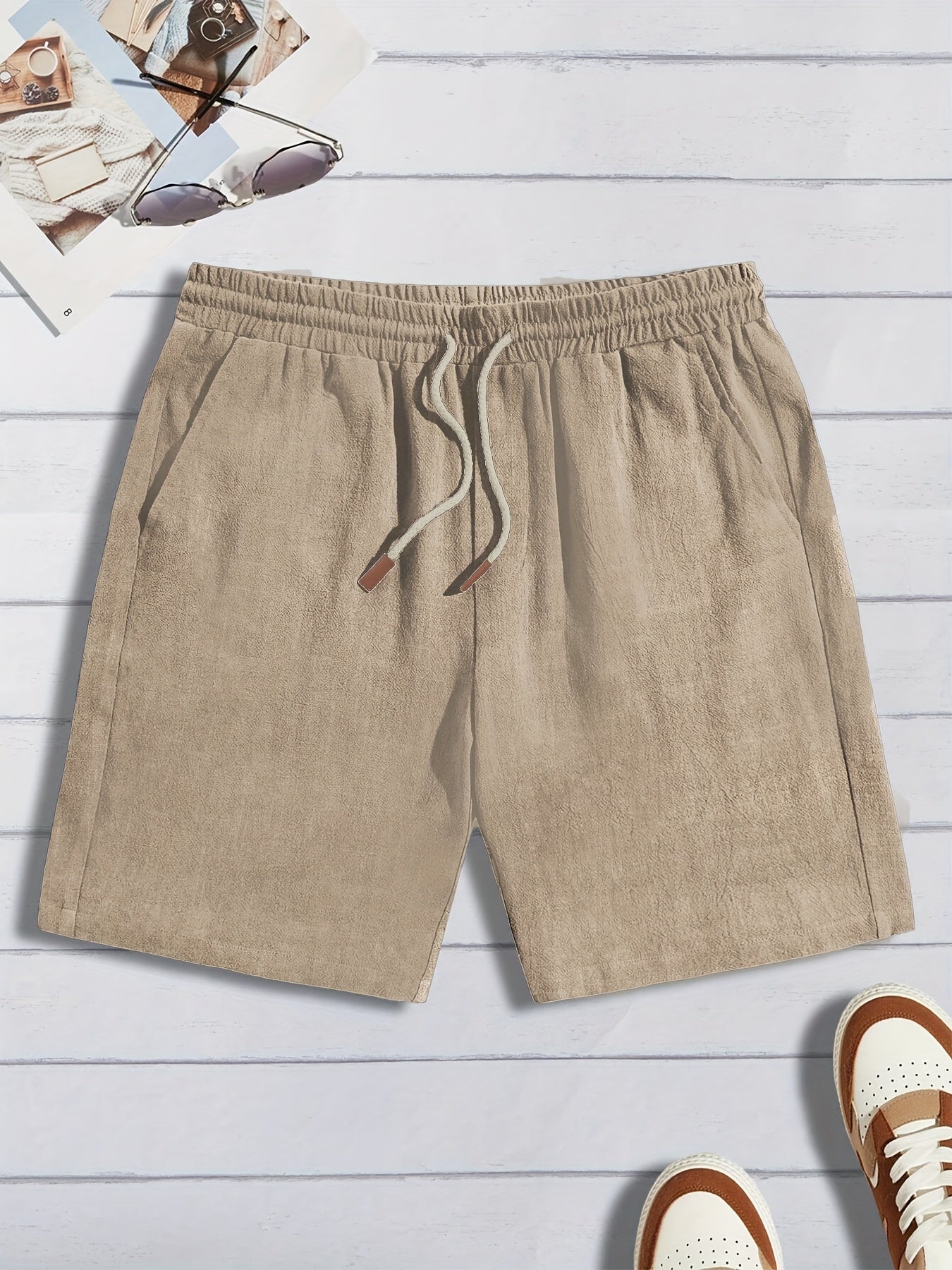 Men's Drawstring Textured Shorts