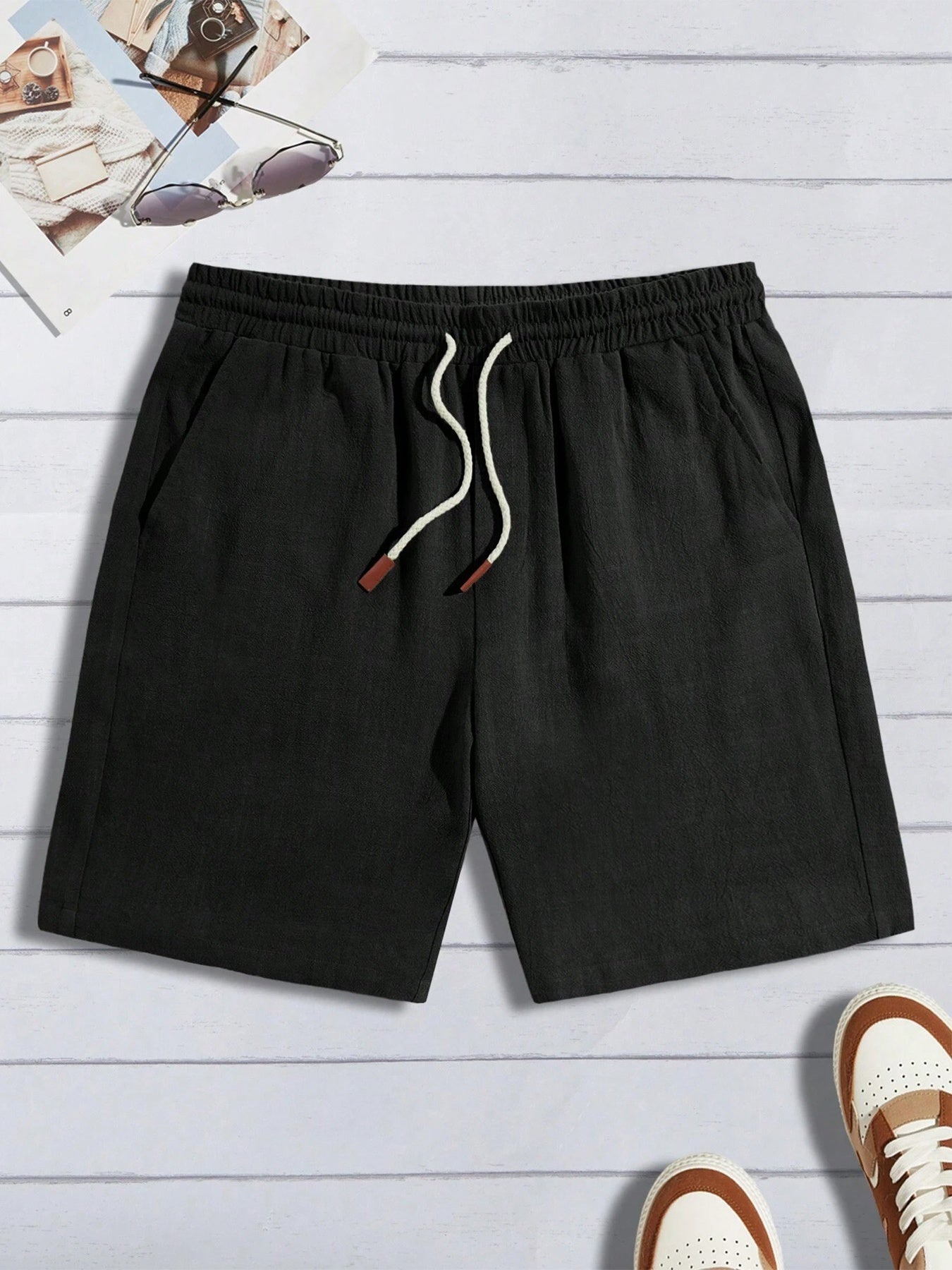 Men's Drawstring Textured Shorts