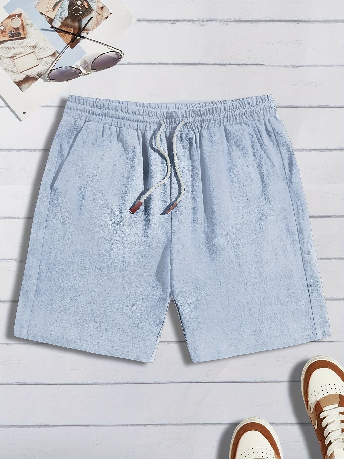 Men's Drawstring Textured Shorts