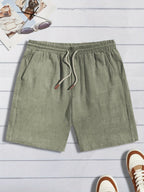 Men's Drawstring Textured Shorts