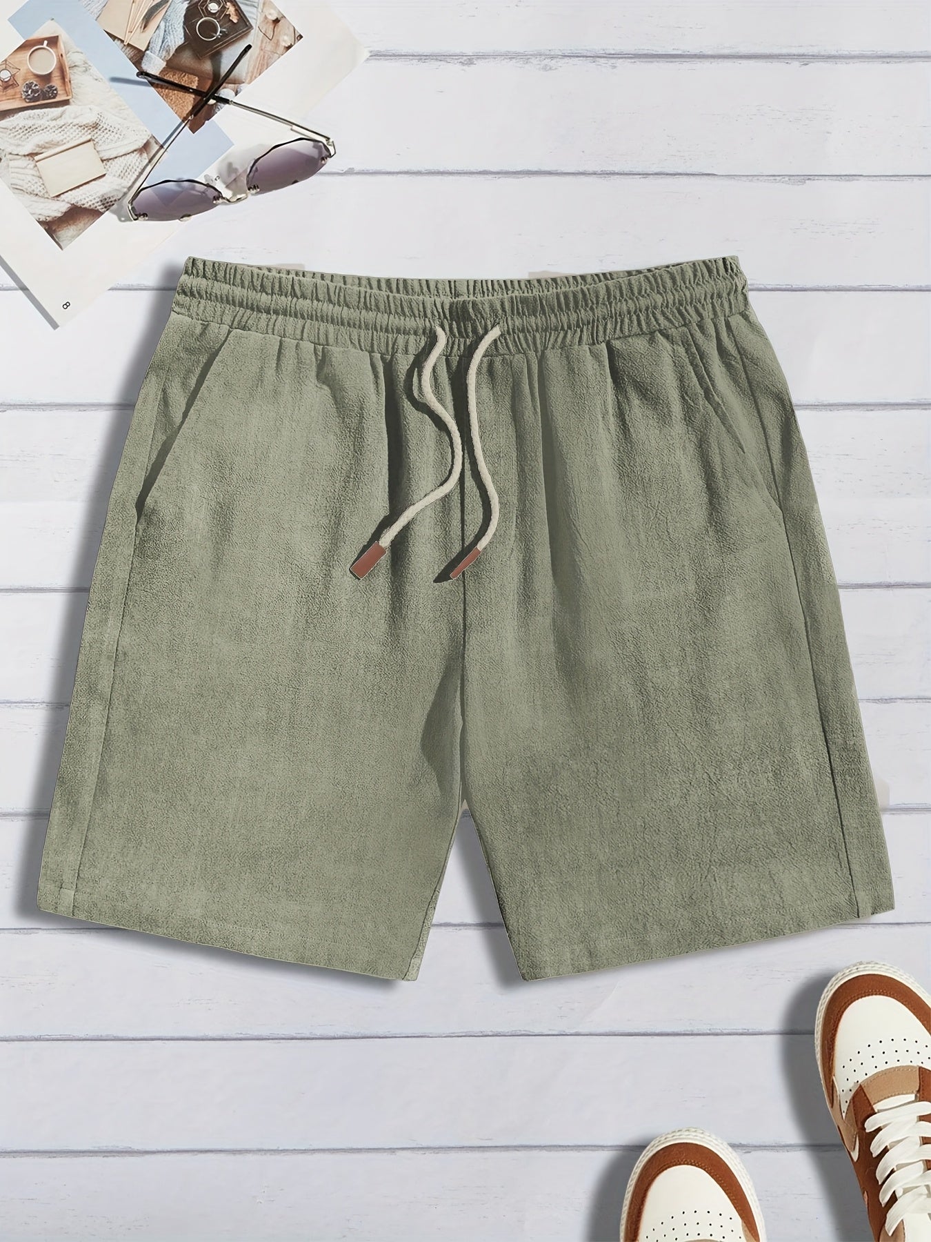 Men's Drawstring Textured Shorts