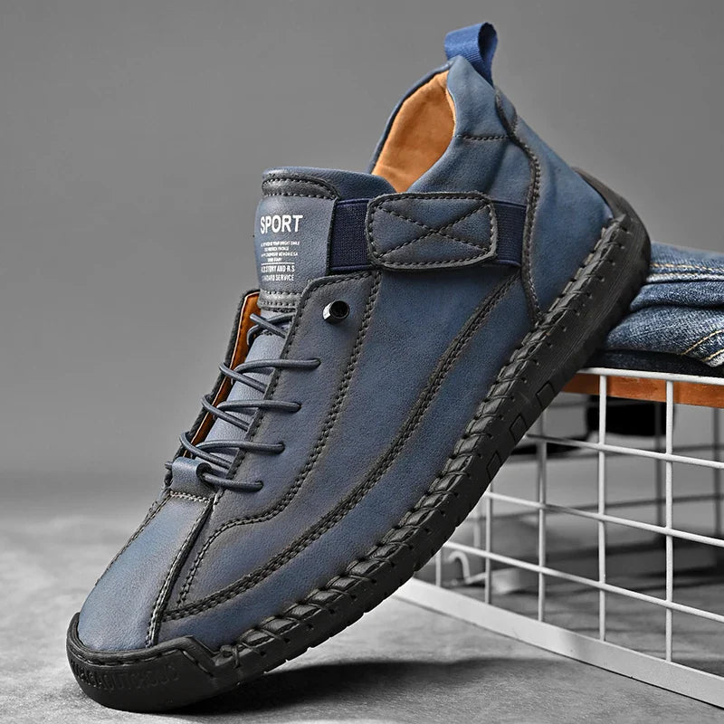 Men's Elastic Strap Lace-Up Shoes